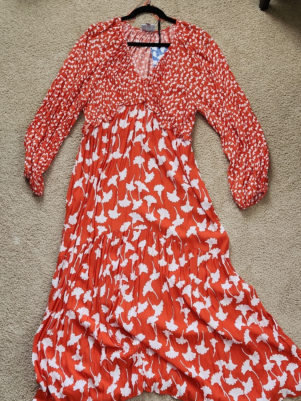 DVF x TARGET Orange and White Printed Dress